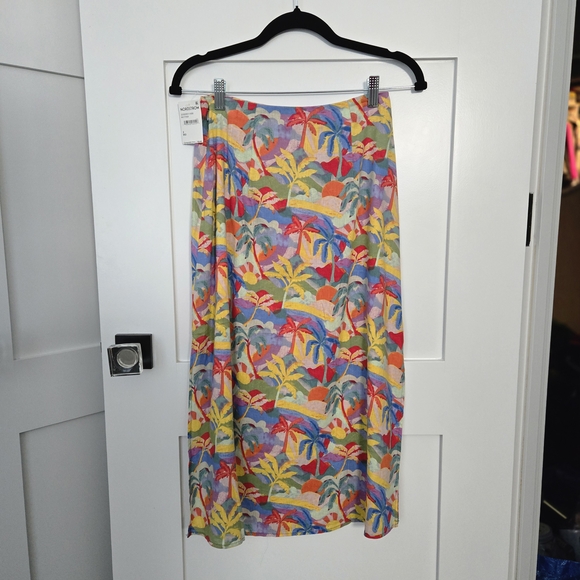 NWT Marine Layer Size 2 Multicolor Tropical Maxi Skirt